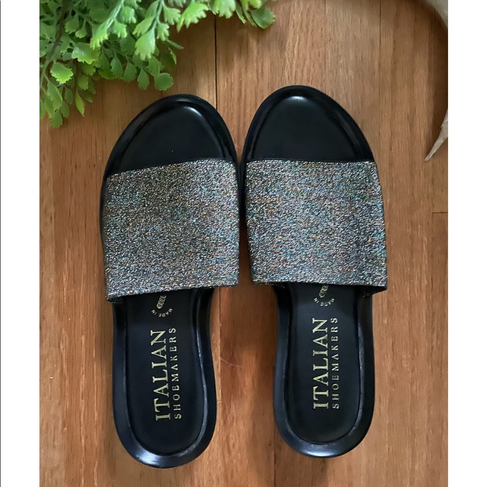 Disco Glitter Stretch-Band Slides